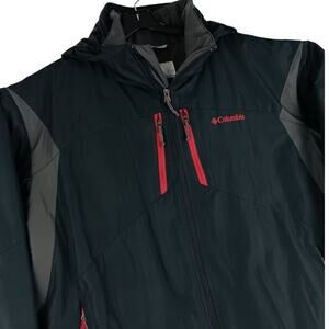 Columbia Omni Shield Jacket Coat Mens XXL Black/Gray Waterproof Outdoors‎ Hooded